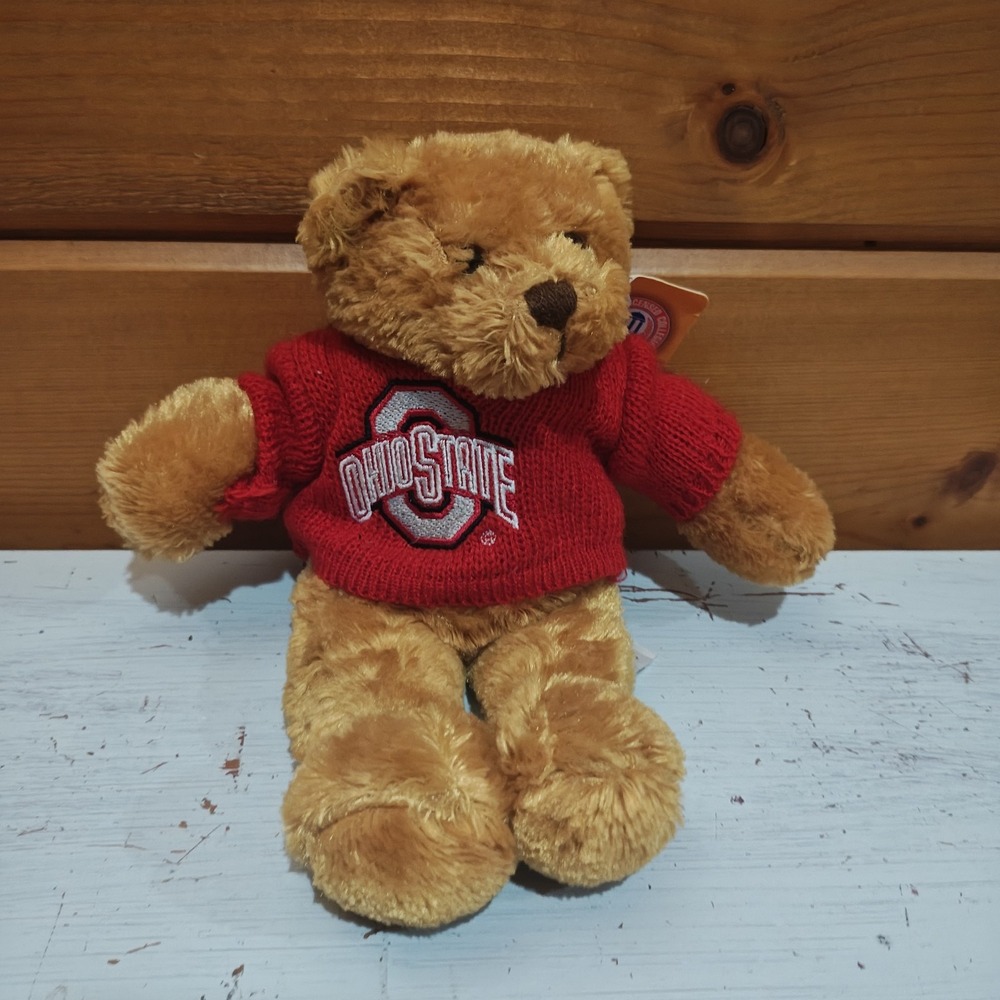 March of Dimes Ohio State Bean Bear plush 8" Vintage 2006 Plushland F22